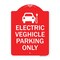 Signmission Electric Vehicle Parking W/ Graphic, Red & White Aluminum Sign, 18" x 24", RW-1824-24117 A-DES-RW-1824-24117 - alternate 1
